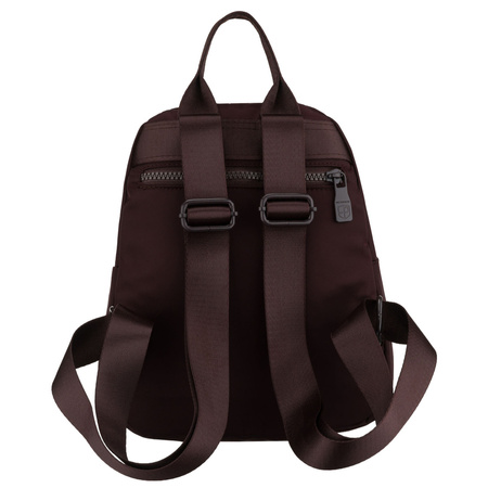 Bordeauxfarbener, urbaner Damen-Rucksack aus Polyester – Peterson