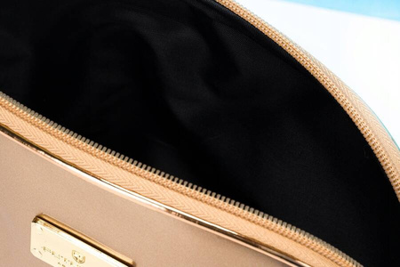 Reisekosmetiktasche in Gold aus wasserabweisendem Synthetikmaterial – Peterson