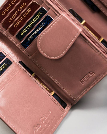 Mittelgroße Damen Geldbörse aus Echtleder – Peterson