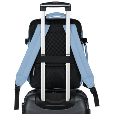 Blauer Reiserucksack aus wasserabweisendem Material für Handgepäck – Peterson