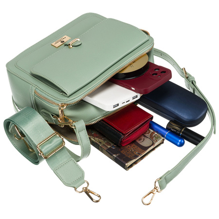 Modische Damen Umhängetasche in Grün aus Öko-Leder – Peterson