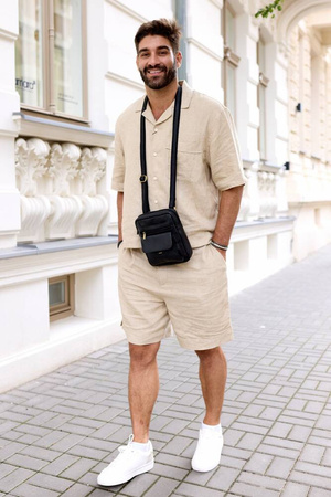 Herren Umhängetasche aus echtem Leder – Peterson