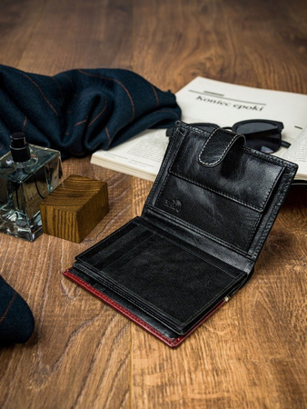 Herren Geldbörse hochkant, zweifarbig aus Leder – Rovicky