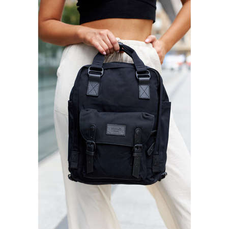 Großer Stadtrucksack für 14'' Laptop schwarz - Himawari