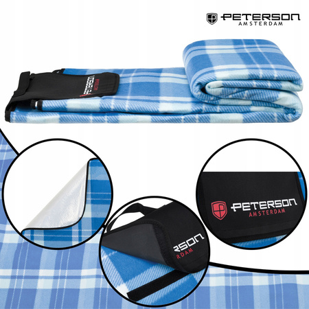 Picknickdecke aus Stoff mit wasserdichter Isolierung – Peterson