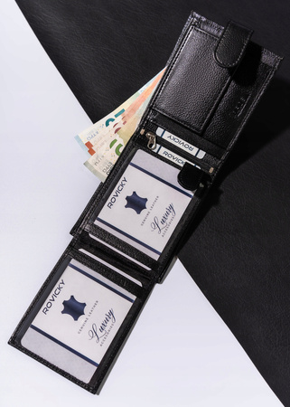 Große geräumige Herren Geldbörse aus echtem Leder – Rovicky