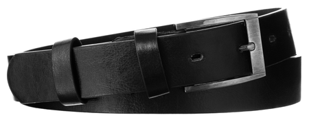 Unisex Gürtel aus Öko-Leder mit silberfarbener Schnalle – Cavaldi