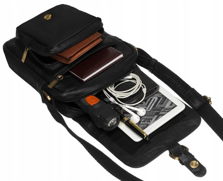 Herren Schultertasche aus Leder – Peterson