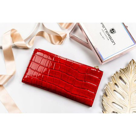 Damen Geschenkset mit Geldbörse im Croco-Look – Peterson