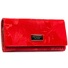Große, rote Damen-Geldbörse aus Natur- und Öko-Leder mit Druckknopfverschluss – Peterson