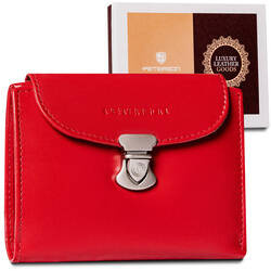 Damen Geldbörse aus Leder mit RFID-System und Druckknopfverschluss – Peterson