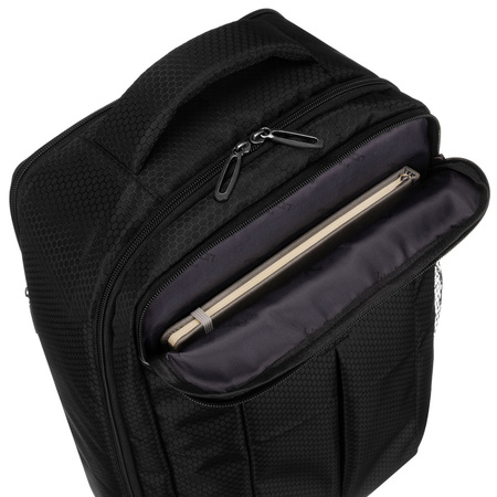 Reise-Rucksack aus schwarzem Polyester, ideal als Handgepäck – Peterson