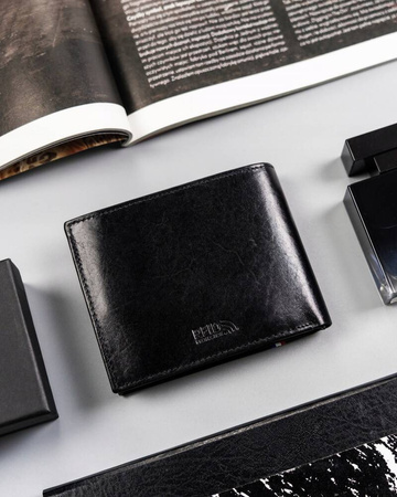 Große Herren Geldbörse aus Leder ohne Verschluss – Peterson