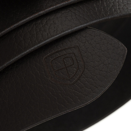 Klassischer, brauner Herren-Gürtel aus Leder mit traditioneller Schnalle – Peterson