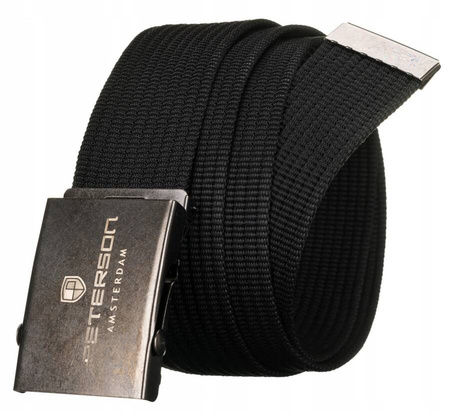 Rustikaler Stoffgürtel mit Metallschnalle – Peterson