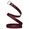 Damen-Gürtel aus Öko-Leder in Burgund mit silberner Schnalle - Peterson