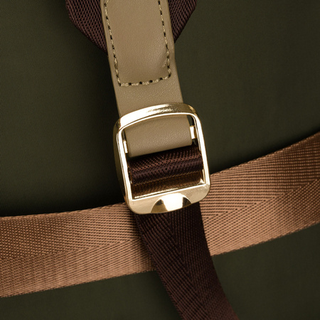 Grüner Damen-Rucksack mit verstellbaren Trägern und Reißverschluss – Peterson