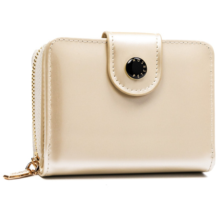 Kleine Damen Geldbörse aus Öko-Leder mit Druckknopf und Reißverschluss – Peterson