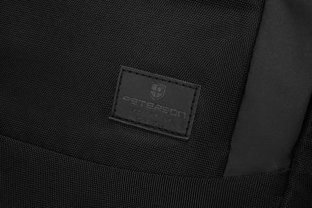 Schwarzer Sport-Rucksack im Rolltop-Stil mit verstellbaren Schultergurten – Peterson