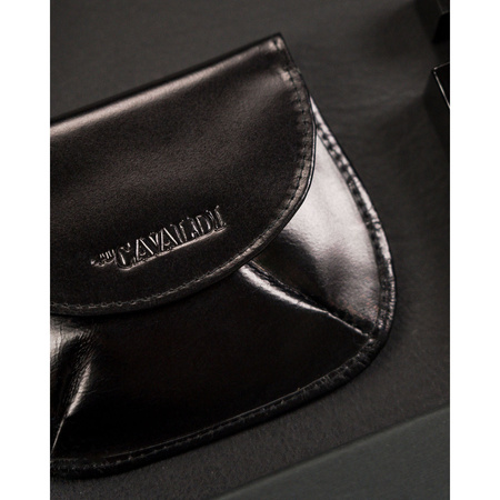 Schlüsseletui mit Münzfach schwarz aus Leder – 4U Cavaldi