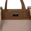 Beige Damen-Shopper mit Henkeln und abnehmbarem Gürtel - Peterson