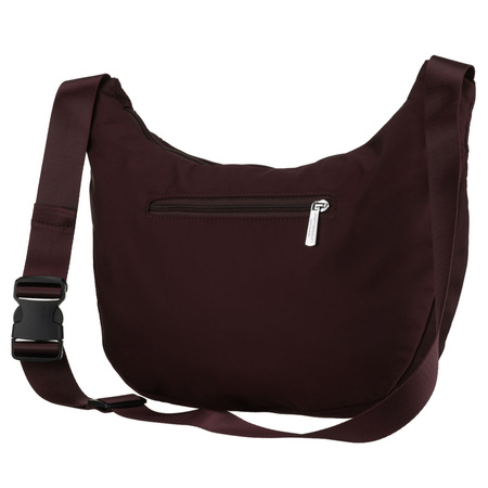 Bordeauxfarbene Damen-Handtasche aus Polyester mit Reißverschluss - Peterson