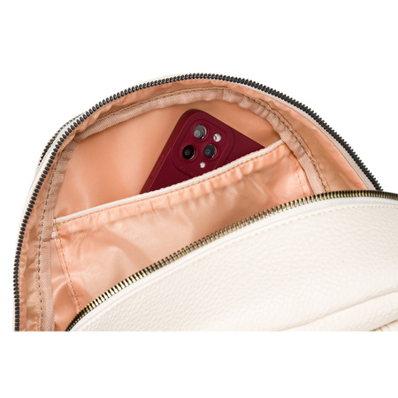 Rucksack mit verstellbaren Schultergurten in Beige - Rovicky