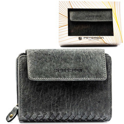 Elegante Karten- und Münzbörse aus Farbverlauf-Leder – Peterson