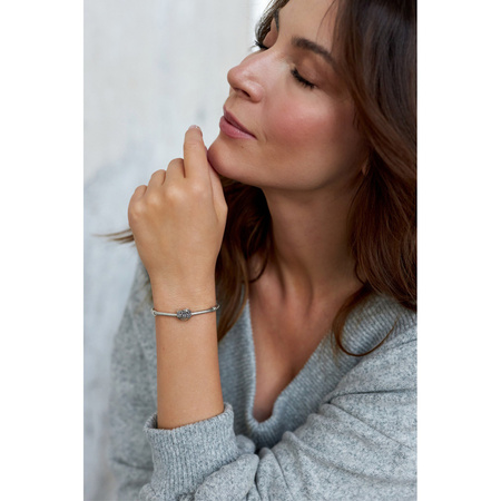 Silberner Charm Herz mit Blumen für Modulararmband – Peterson