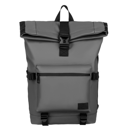 Großer City-Rucksack in Grau aus Polyester – Peterson