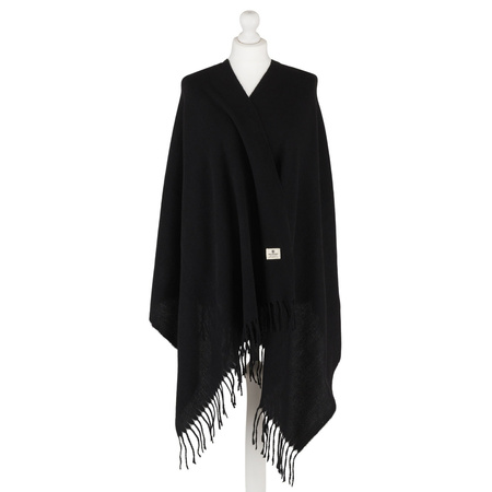 Zweiseitiger Damen-Schal aus Polyester in Schwarz - Peterson