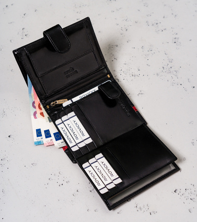 Elegante Herren Geldbörse mit rotem Akzent – Rovicky