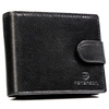Herren-Geldbörse aus echtem Leder, quer, schwarz, mit RFID-Schutz – Peterson