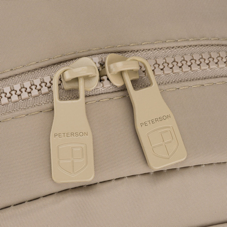 Praktischer Damen-Rucksack aus Polyester in Ecru, ein Hauptfach – Peterson