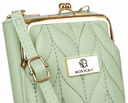 Mini Damen Handtasche in Grün mit abnehmbarem und verstellbarem Gurt – Rovicky