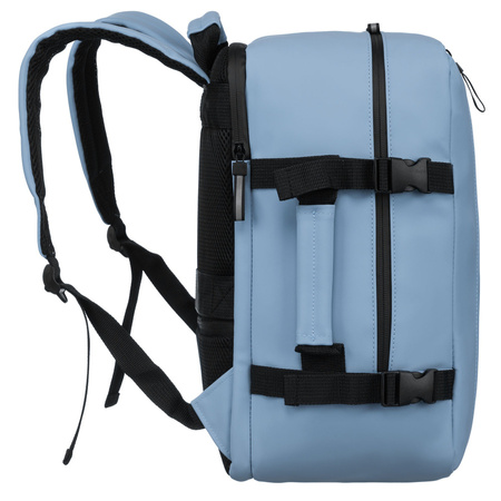 Blauer Reiserucksack aus wasserabweisendem Material für Handgepäck – Peterson