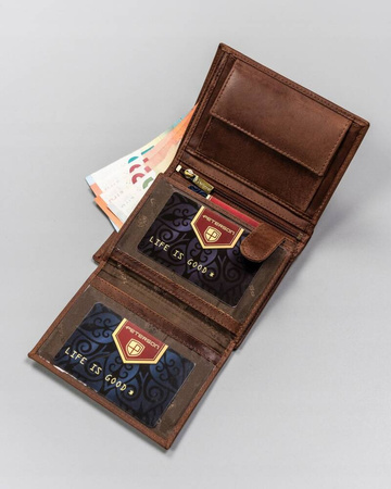 Große, hochformatige Herren-Geldbörse aus Naturleder – Peterson