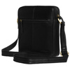 Schwarze Herren-Umhängetasche aus Leder mit Tasche, mit Reißverschluss geschlossen - Peterson