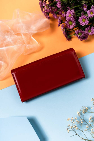 Elegante Damen Geldbörse aus Leder mit Druckknopf – Lorenti