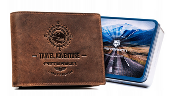 Herren Geldbörse aus Leder mit Zierprägung – Peterson