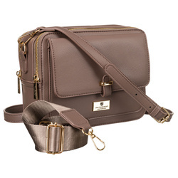 Braune Damen Umhängetasche aus Öko-Leder – Peterson
