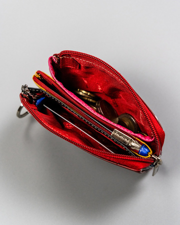 Damen Schlüsseletui aus Leder mit Reißverschluss-Münzfach – Peterson