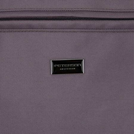 Graue Damen-Shopper-Tasche mit Henkeln und abnehmbarem Gürtel, mit Reißverschluss verschließbar - Peterson