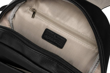 Klassischer Damen-Rucksack aus Öko-Leder mit Klappe - Peterson