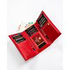 Elegante rote Damen Geldbörse mit Druckknopf und Bügelverschluss – Peterson