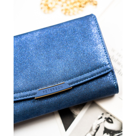 Granatrote Damen-Geldbörse aus Öko-Leder mit RFID-System – Peterson