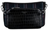 Damen Umhängetasche mit Karomuster und Kroko-Optik – David Jones
