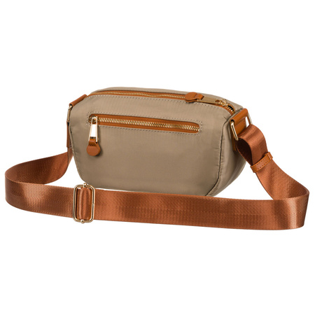 Damen Umhängetasche aus Nylon in Khaki mit Außentasche – Peterson