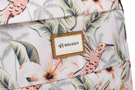 Klassischer Damen Rucksack aus Polyester mit Blumenmuster – Rovicky