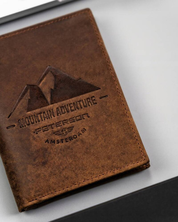 Große vertikale Herren Geldbörse aus echtem Leder – Peterson